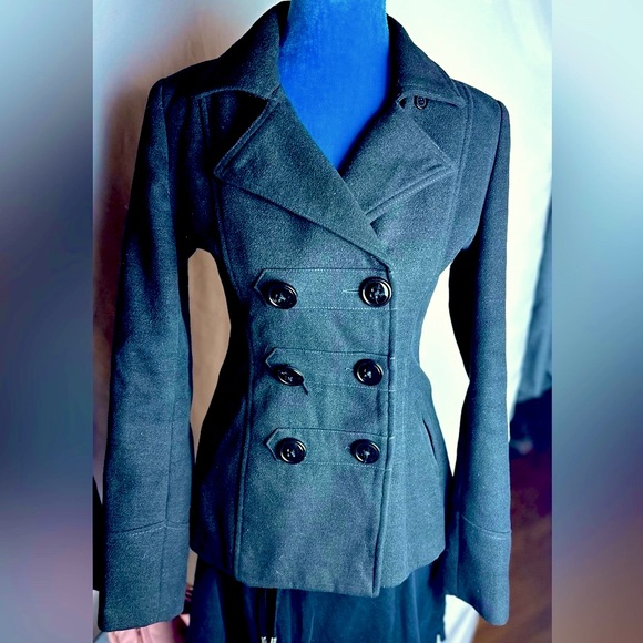 American Rag Black/ Dark Grey Double Breasted Jacket - Picture 2 of 11